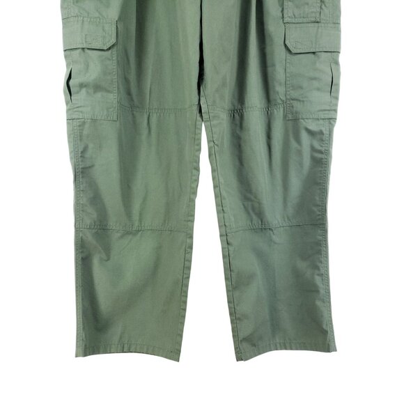 5.11 Tactical Utility Mens 42x30 Green Ripstop Cargo Pants Gusseted Polyester - Picture 5 of 9